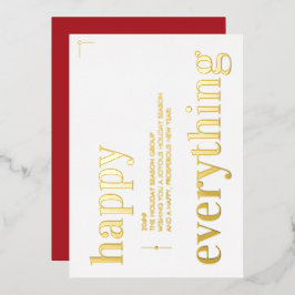 Zakelijk Kerst Rood Gelukkig Alles Corporate Folie Feestdagenkaart