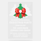 Zakelijk Kerst Vakantie Feest Welkom Acryl Bord (Voorkant)