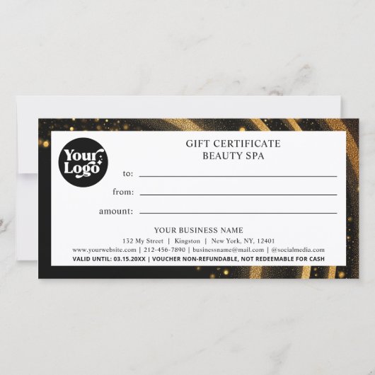 Zakelijk Kerstcadeau Certificaat Moderne Voucher (Achterkant)