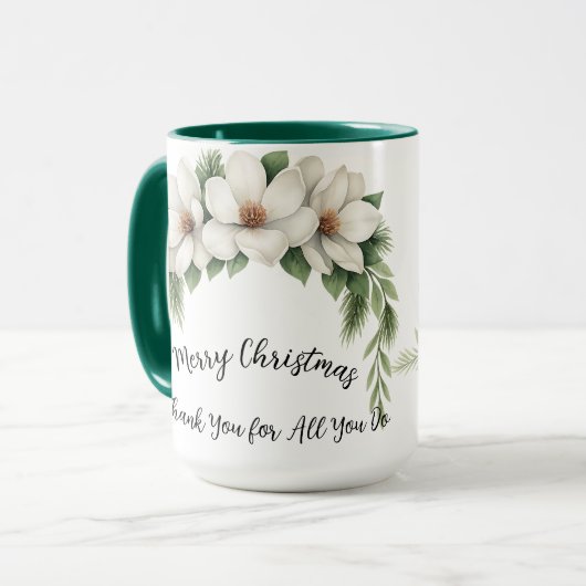 Zakelijk kerstcadeau voor werknemers mok (Voorkant links)