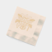 Zakelijk kerstfeest gepersonaliseerd folie servetten (Links)