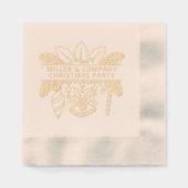 Zakelijk kerstfeest gepersonaliseerd folie servetten (Voorkant)