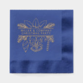 Zakelijk kerstfeest gepersonaliseerd folie servetten (Voorkant)