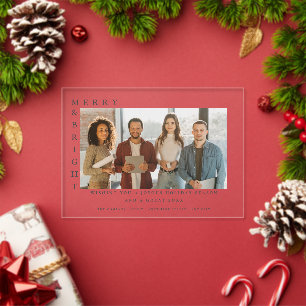 Zakelijk Kerstfeest Modern Foto Acryl Uitnodigingen