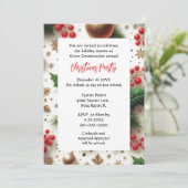 Zakelijk kerstfeest Rood en Goud  Kaart (Staand voorkant)