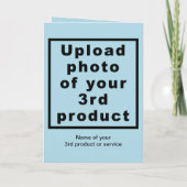 Zakelijk kerstlicht blauw vouwbaar Wenskaart Kaart (Achterkant)