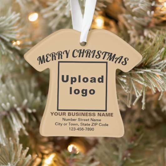 Zakelijk kerstlicht bruin Shirt vormig acryl Ornament (Boom)