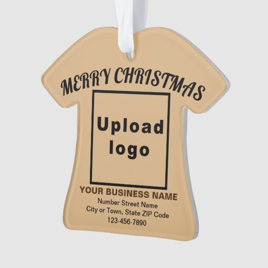 Zakelijk kerstlicht bruin Shirt vormig acryl Ornament (voorkant)