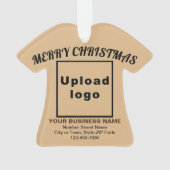 Zakelijk kerstlicht bruin Shirt vormig acryl Ornament (achterkant)