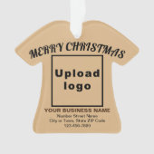 Zakelijk kerstlicht bruin Shirt vormig acryl Ornament (voorkant)