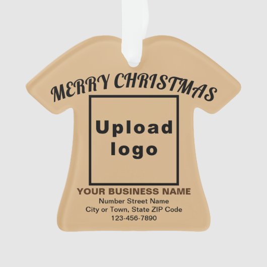 Zakelijk kerstlicht bruin Shirt vormig acryl Ornament (voorkant)