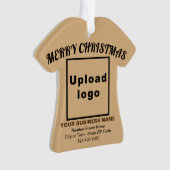 Zakelijk kerstlicht bruin Shirt vormig acryl Ornament (voorkant)