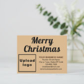 Zakelijk kerstlicht bruine feestdag Briefkaart (Staand voorkant)