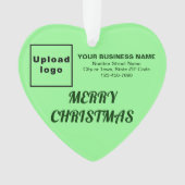 Zakelijk kerstlicht groen hart acryl ornament (voorkant)