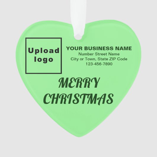 Zakelijk kerstlicht groen hart acryl ornament (voorkant)