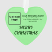 Zakelijk kerstlicht groen hart acryl ornament (achterkant)