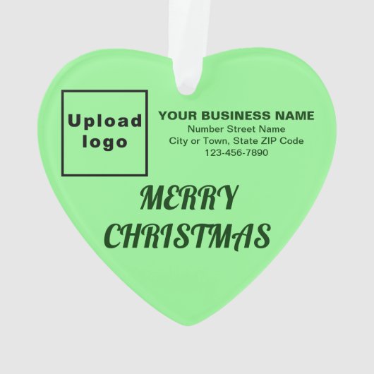 Zakelijk kerstlicht groen hart acryl ornament (achterkant)