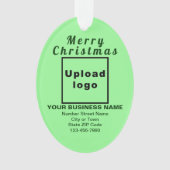 Zakelijk kerstlicht groen ovaal acryl ornament (voorkant)