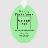 Zakelijk kerstlicht groen ovaal acryl ornament (achterkant)