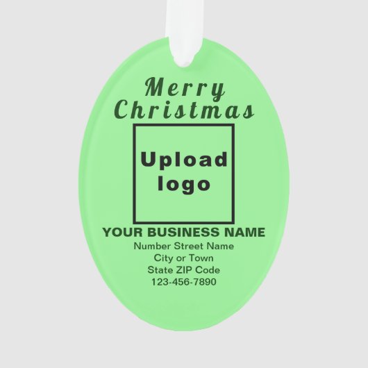 Zakelijk kerstlicht groen ovaal acryl ornament (achterkant)