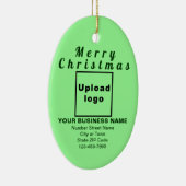 Zakelijk kerstlicht groen ovaal keramisch ornament (Rechts)