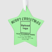 Zakelijk kerstlicht groen Star-acryl Ornament (voorkant)