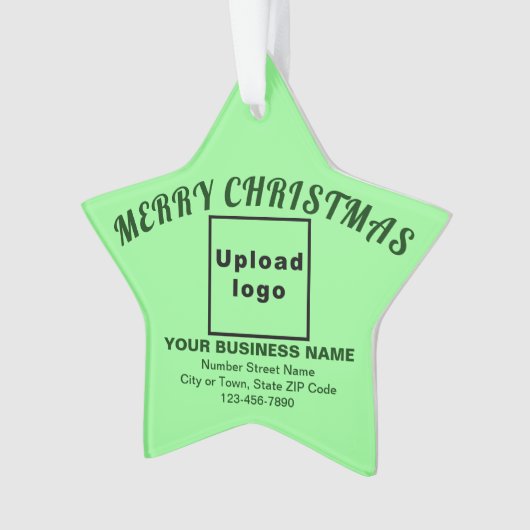 Zakelijk kerstlicht groen Star-acryl Ornament (voorkant)