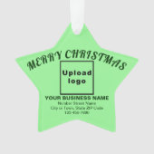 Zakelijk kerstlicht groen Star-acryl Ornament (voorkant)