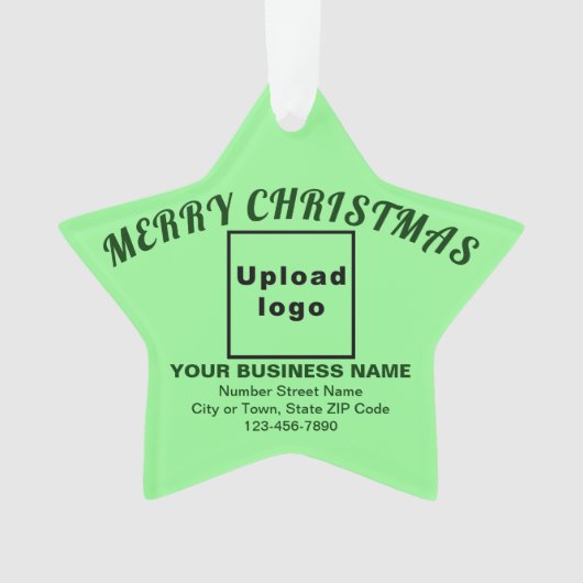 Zakelijk kerstlicht groen Star-acryl Ornament (voorkant)