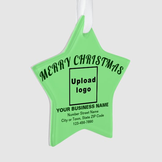 Zakelijk kerstlicht groen Star-acryl Ornament (voorkant)