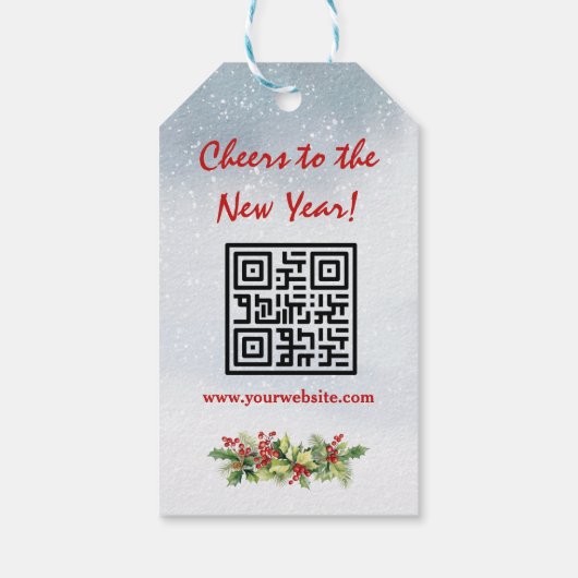 Zakelijk Kerstmis   Cadeaulabel (Achterkant)