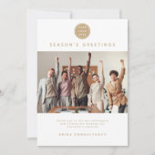 Zakelijk Kerstmis Modern Corporate Team | Goud Feestdagenkaart (Voorkant)