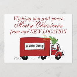 Zakelijk Kerstmis Nieuw adres We zijn verhuisd Feestdagenkaart