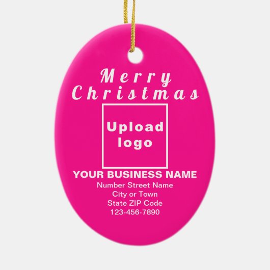Zakelijk kerstroze ovaal keramisch Ornament (Achterkant)