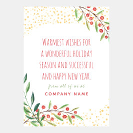 Zakelijk kerstWenskaart met Confetti