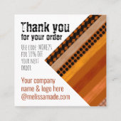 Zakelijk kleine bedrijven Bedankt voor je promotie Vierkante Visitekaartje (Voorkant)