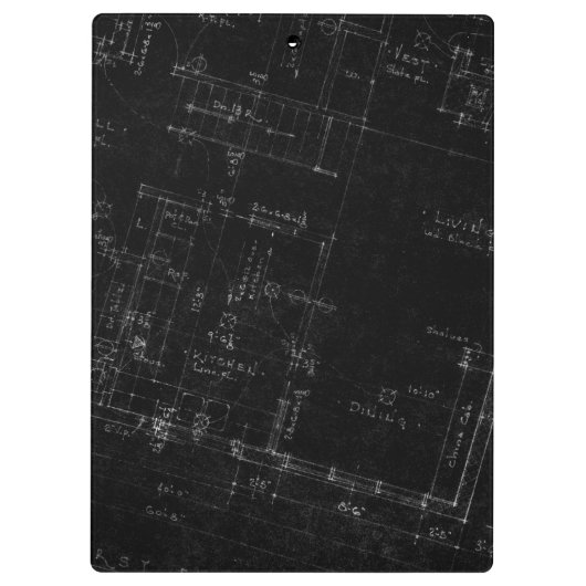 Zakelijk klembord van het Floor Plan van de Archit (Achterkant)