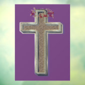 Zakelijk Kruis Raam Sticker Paarse Achtergrond (Vel 3)