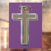 Zakelijk Kruis Raam Sticker Paarse Achtergrond (Vel 2)