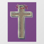 Zakelijk Kruis Raam Sticker Paarse Achtergrond (Vel)
