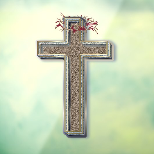 Zakelijk Kruis Raamsticker Transparant (Vel 3)