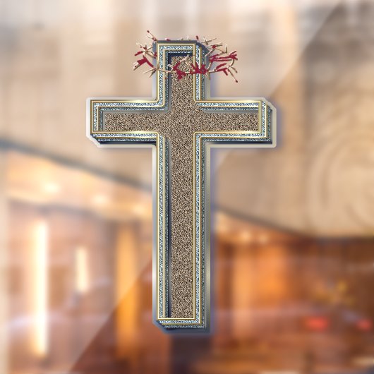 Zakelijk Kruis Raamsticker Transparant (Vel 2)