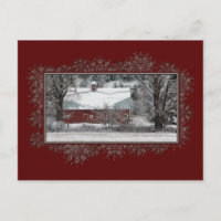 Zakelijk Land Barn Christmas Briefkaart