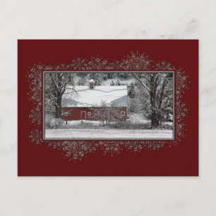 Zakelijk Land Barn Christmas Briefkaart