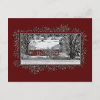 Zakelijk Land Barn Christmas Briefkaart