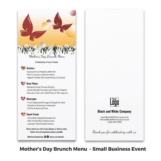 Zakelijk Lente Event Moederdag Brunch Menu