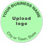 Zakelijk Licht Groen Kleur Ronde Vorm Vinyl Sticker (Voorkant)