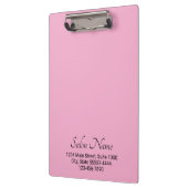 Zakelijk Licht Roze Zwarte Salon Naam Adres Telefo Klembord (Links)