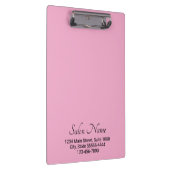 Zakelijk Licht Roze Zwarte Salon Naam Adres Telefo Klembord (Rechts)