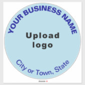 Zakelijk Lichtblauw Kleur Ronde Vorm Vinyl Sticker (Vel)